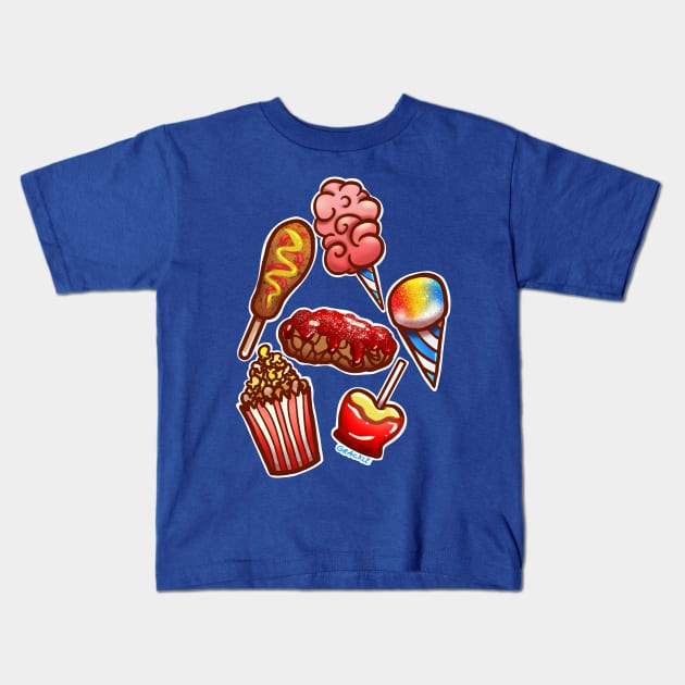 Carnival Goodies Kids T-Shirt by Jan Grackle